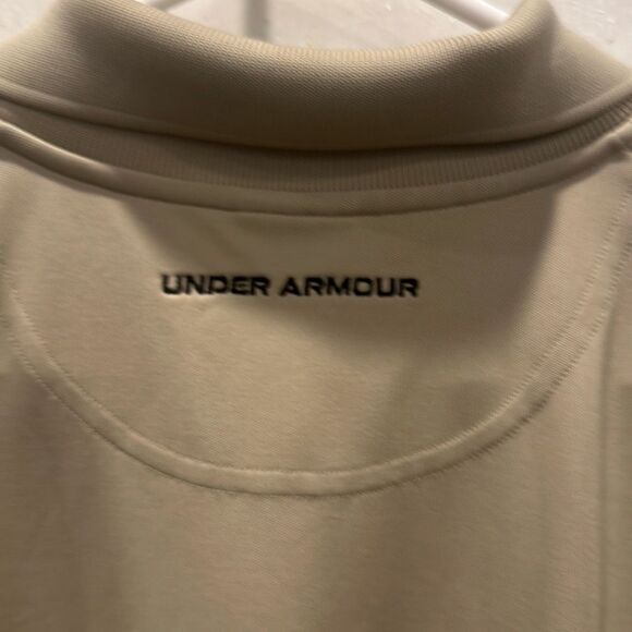 Under Armour Long Sleeve Polo Shirt - L - Tan - polyester - Picture 6 of 8